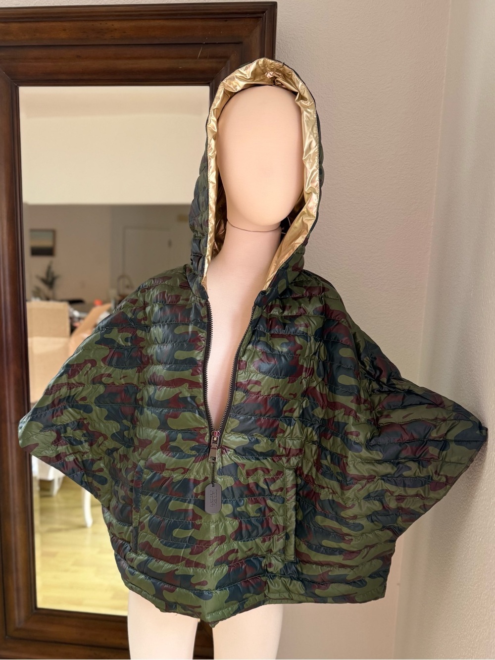 THINK ROYLN Iridescent Gold and Pink Metallic Lined Jacket
